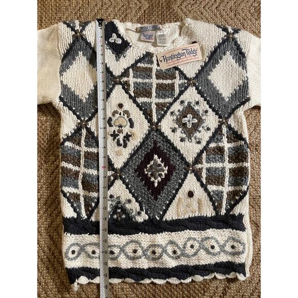 Vtg. Dead Stock Huntington Ridge Hand Knitted Sweater Size Small - Picture 6 of 7